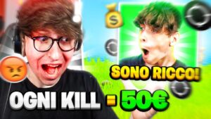 50€ OGNI KILL con MIO FRATELLO! FORTNITE ITA