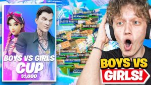 I Hosted a BOYS vs GIRLS Tournament for $100 in Fortnite... (boys vs girls)