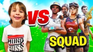 Mon PETIT FRÈRE *4 ANS* joue en SOLO VS SQUAD sur Fortnite ! (Il est trop chaud)