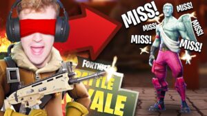 PLAYING FORTNITE BLINDFOLDED CHALLENGE!! - Fortnite: Battle Royale