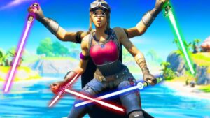 die "ZUFÄLLIGE" LICHTSCHWERT Challenge in Fortnite...