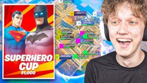 I Hosted a SUPERHERO ONLY Tournament for $100 in Fortnite... (most STACKED ending)