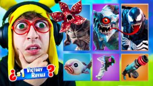 RANDOM **MONSTRUO** Skin Challenge en Fortnite!! (Reto skin monster aleatoria MUY DIFÍCIL)