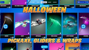 All Halloween Pickaxe, Gliders & Wraps Fortnite Item Shop Preview! Halloween Cosmetics