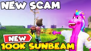 Dropping 100,000 Sunbeam in Front of Scammer! 😈😱 (Scammer Gets Scammed) Fortnite Save The World