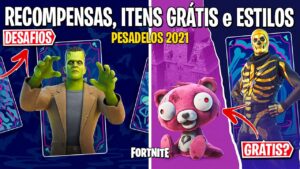 FORTNITE - PESADELOS 2021, RECOMPENSAS GRÁTIS e DESBLOQUEAR ESTILOS EXTRAS