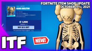 Fortnite Item Shop *NEW* KAWS SKELETON SKIN! [October 17th, 2021] (Fortnite Battle Royale)