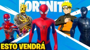*NARUTO y SPIDERMAN* 5 SKINS que *VIENEN* a FORTNITE! ¿CUANDO SALEN? TEMPORADA 8