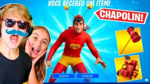 RECEBI a SKIN DO CHAPOLIN COLORADO antes de chegar no FORTNITE! Pai Também Joga