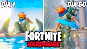 Sobreviví 50 Días en FORTNITE HARDCORE (Perdido en el Mar)
