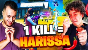 1 KILL = 1 CUILLIERE D'HARISSA sur FORTNITE BATTLE ROYALE ! (MIGON PLEURE)