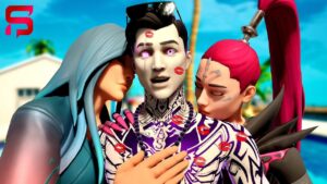 ALL the GIRLS CAN'T STOP KISSING SHADOW MIDAS... Fortnite Season 8