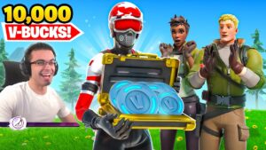 Bribing fortnite players with 10,000 V-Bucks!