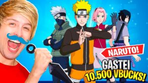 COMPREI TODAS AS SKINS DO NARUTO no FORTNITE e USEI A KATANA no JOGO - Pai Também Joga