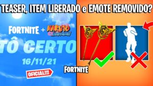 FORTNITE - TEASER NARUTO, PICARETA FNCS LIBERADA e EMOTE TRAVIS SCOTT REMOVIDO?