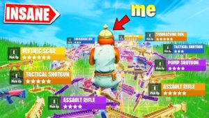 Fortnite but i have to use EVERY weapon i see