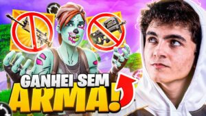GANHEI UMA PARTIDA SEM USAR ARMA NO FORTNITE!!!!