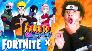 Mon PREMIER TOP 1 avec les SKIN de NARUTO sur FORTNITE BATTLE ROYALE ! (NARUTO, SASUKE,...)