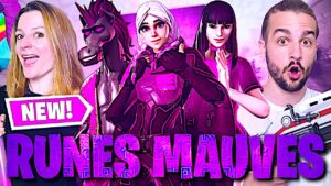 ON DEBLOQUE TOUS LES SKINS RUNES MAUVES DU PASSE DE COMBAT ! FORTNITE CHAUCHEMARD DUO