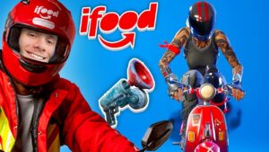 VIREI ENTREGADOR DO IFOOD NO FORTNITE kkkkkjkjkjkkk