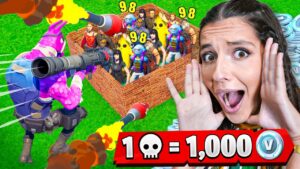 1 KILL = Ma COPINE me DONNE 1.000 V-BUCKS sur FORTNITE