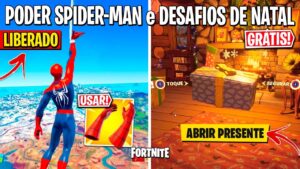 FORTNITE - DATA TORRES TORTAS, USAR PODER HOMEM-ARANHA e EVENTO DE NATAL