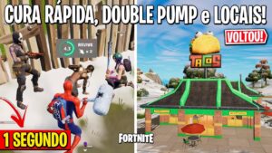 FORTNITE - DOUBLE PUMP VOLTOU, NOVOS ACAMPAMENTOS e SKIN DUENDE VERDE