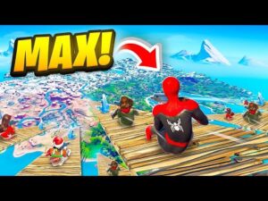 JUNTEI O MÁXIMO DE PESSOAS PARA DESLIZAREM AO MESMO TEMPO!! - FORTNITE!
