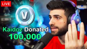 Killing Streamers Then Donating 100,000 VBucks (Fortnite)