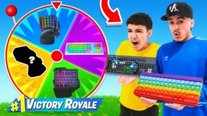 Mystery Wheel Decides What Keyboards Brothers Use To Play Fortnite!