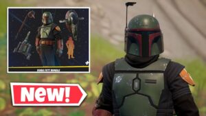 NEW BOBA FETT Skin Gameplay in Fortnite! (SLAVE I Glider)