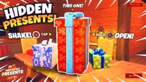 OPEN 8 Hidden PRESENTS in Fortnite Winterfest!