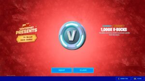 OPEN FREE V-BUCKS PRESENT IN FORTNITE!