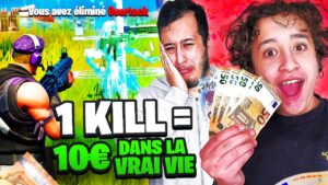 1 KILL sur FORTNITE = 10€ dans la vrai vie ! (ma CB à eu mal)