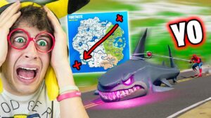 CRUZAR EL MAPA **SÓLO con TIBURÓN** en Fortnite!!