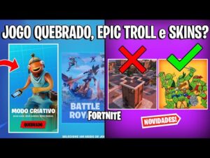 FORTNITE - JOGO QUEBRADO, EPIC TROLL TORRES TORTAS e NOVAS SKINS?
