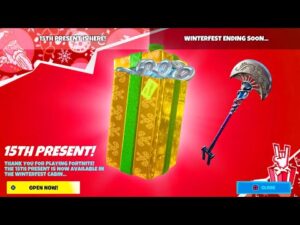 FORTNITE LAST PRESENT FREE REWARD in WINTERFEST!