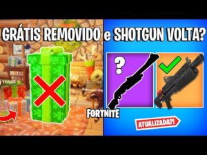 FORTNITE - RECOMPENSA GRÁTIS REMOVIDA e ESPINGARDA VOLTA?