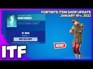 Fortnite Item Shop *NEW* DANCE MONKEY EMOTE + MORE! [January 19th, 2022] (Fortnite Battle Royale)