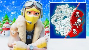 Fortnite pero NO PUEDO SALIR DE LA NIEVE PARA GANAR.
