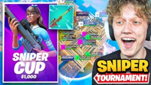 I Hosted a SNIPER ONLY Tournament for $100 in Fortnite... (super funny)
