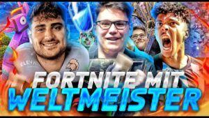 ICH SPIELE FORTNITE MIT DEM WELTMEISTER!🏆😍 Trio Arena WINS mit AQUA & WILLY💥