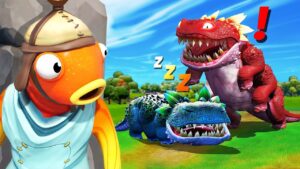 J'ESPIONNE les NOUVEAUX BOSS DINOSAURES pendant 24h ! Ils SONT FOUS ! Fortnite Maj
