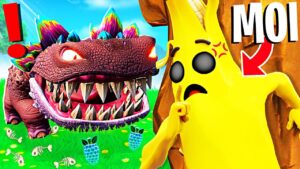 J'espionne le BOSS DINOSAURE pendant 24H, il est MÉCHANT ! Fortnite Chapitre 3