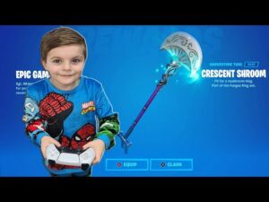 Me And My 8 Year Old Kid Unlocking The FREE Fortnite CRESCENT SHROOM Early And NEW GLUMBUNNY Skin
