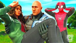 THE ROCK MAKES SPIDERMAN JEALOUS?! (A Fortnite Movie)