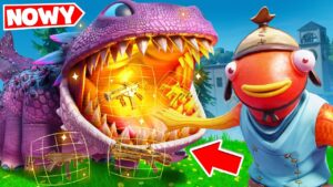 Tylko LOOT z DINOZAURA KLOMBO Challenge! ( słodziak! ) Fortnite
