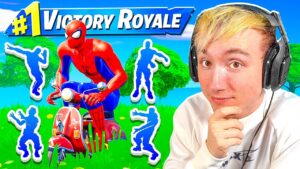 WINNEN met ALLEEN EMOTEN in FORTNITE!