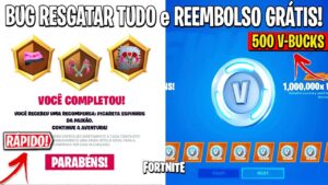 FORTNITE - BUG EVENTO NAMORADOS, ENVELOPAMENTO GRÁTIS e REEMBOLSO 500 V-BUCKS