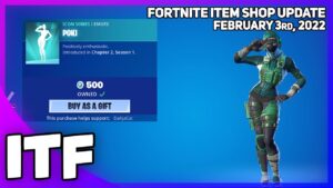 Fortnite Item Shop POKI EMOTE IS BACK! [February 3rd, 2022] (Fortnite Battle Royale)